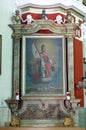 Altar of Saint Florian, church of Saint Barbara in Bedekovcina, Croatia