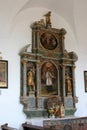 Altar of Saint John of Nepomuk in Church of Birth of Virgin Mary in Svetice, Croatia