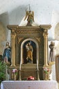 The altar of Saint Joseph in the church of the Holy Trinity in Radoboj, Croatia