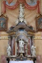 Altar of Saint Michael in Church of Assumption of Virgin Mary in Zakanje, Croatia