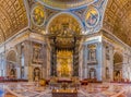 The altar of Saint Peter`s Basilica in Vatican Royalty Free Stock Photo