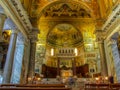 Altar in Santa Maria in Trastevere in Rome in Italy Royalty Free Stock Photo