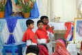 Altar servers at Mass at Our Lady of Lourdes Church in Kumrokhali, India