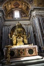 Altar of Sistine Chapel and Oratory of the Nativity in the Basilica of Santa Maria Maggiori in Rome Italy