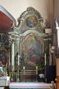 Altar of St. Barbara in the church of St. Anne in Sveta Jana, Croatia