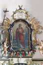 Altar of St. Barbara in the Church of St. Stephen the Martyr in Stefanje, Croatia