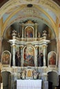 Altar of St. Francis of Assisi in the Church of the Annunciation in Klanjec, Croatia