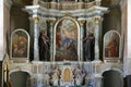 Altar of St. Francis of Assisi in the Church of the Annunciation in Klanjec, Croatia