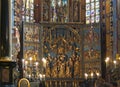 Altar in St. Mary's Church in Krakow Royalty Free Stock Photo