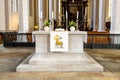 Altar of St. Peter Cathedral, Bautzen with Symbolic Art Royalty Free Stock Photo