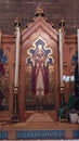 Altar in Episcopalian church sanctuary interior Royalty Free Stock Photo