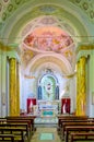 Altar and tabernacle in neoclassical style of an ancient church Royalty Free Stock Photo