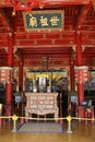 altar in a temple in the imperial city of hue - vietnam