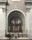 Altar to to the Madonna and infant Jesus in the Church of Saint Maddalena in Castiglione del Lago in Italy. Royalty Free Stock Photo