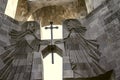 Altar under the open sky entrance to the monastery of Etchmiadzin Royalty Free Stock Photo