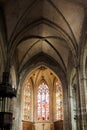 Altar under the vault and stained glass windows inside the Saint-Pierre church in Bordeaux Royalty Free Stock Photo