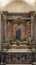 An altar with the Virgin Mary painting, St. Andrew Cathedral, Amalfi Coast, Italy Royalty Free Stock Photo