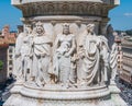 The cities of Italy, ifrom the pedestal of Vittorio Emanuele II statue in the Altare della Patria in Rome, Italy. Royalty Free Stock Photo