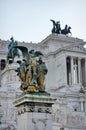 Altare della Patria (Altar of the Fatherland). National Monument to Victor Emmanuel II - landmark attraction in Rome, Royalty Free Stock Photo