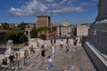 Rome, Italy - September 22, 2022 - the beautiful view of Piazza Venezia from The Victor Emmanuel II national monument Royalty Free Stock Photo