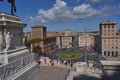 Rome, Italy - September 22, 2022 - the beautiful view of Piazza Venezia from The Victor Emmanuel II national monument Royalty Free Stock Photo