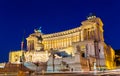 Altare della Patria by night - Rome Royalty Free Stock Photo