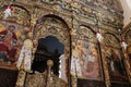 altarpiece in the church of an orthodox monastery (agia triada) in crete (greece) Royalty Free Stock Photo