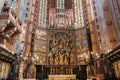 The altarpiece of Veit Stoss in St. Mary's Basilica, Cracow, Poland. Royalty Free Stock Photo