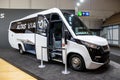 Altas Viator Midi Bus Iveco 70C18 showcased at the Hannover IAA Commercial Vehicles Motor Show. Germany - September 27, 2018 Royalty Free Stock Photo