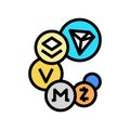 altcoin digital coin color icon vector illustration