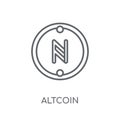 Altcoin linear icon. Modern outline Altcoin logo concept on whit Royalty Free Stock Photo