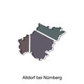 Altdorf Bei Nurnberg map.vector map of the Germany Country. Borders of for your infographic. Vector illustration. design template