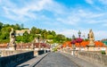 Alte Mainbrucke, the old bridge across the Main river in Wurzburg, Germany