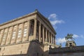 Alte Nationalgalerie and a equestrian statue in Berlin