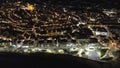 Aerial view of the downtown of Altea (Alicante, Spain) with its new park in foreground in the Royalty Free Stock Photo