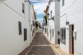 Altea village street, in valencia. rustic and touristic village.