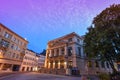 Altenburg Germany -May 2018: the impressive theatre in front of the blue summer sky Royalty Free Stock Photo