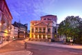 Altenburg Germany -May 2018: the impressive theatre in front of the blue summer sky Royalty Free Stock Photo