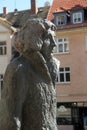 Altenburg, Germany - September 6, 2023: Monument to Spalatin, or Georg Burkhardt who was a German humanist, theologian, reformer