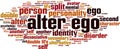Alter ego word cloud Royalty Free Stock Photo