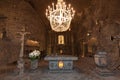 Alter in St. Kinga's Chapel inside Wieliczka salt mine in Poland