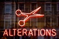 Alterations neon sign