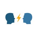 Altercation icon. Flat creative element from business ethics icons collection. Colored altercation icon for templates, web design