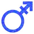 Alternate Gender Symbol Triangle Lowpoly Flat Icon