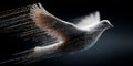Alternate Version of Binary Code Dove Symbolizing Peace in Treaty Environment Royalty Free Stock Photo