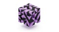 Alternating black and purple colors creating a three dimension Royalty Free Stock Photo