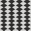 Alternating black and white art deco vector background pattern design