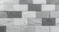 Alternating gray slate stone wall texture background Royalty Free Stock Photo
