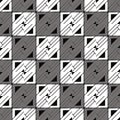Alternating Grey and White Geometric Line Tile Pattern Royalty Free Stock Photo