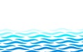 Alternating lines water blue ocean wave abstract background vector